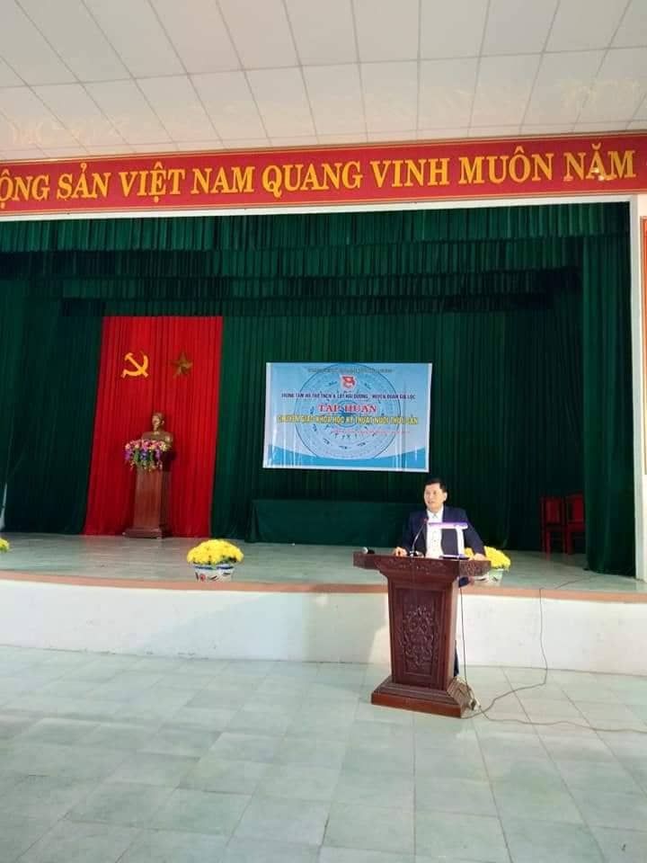 Đồng chí Nguyễn Thành Đông Phó giám đốc Trung tâm phát biểu tại chương trình